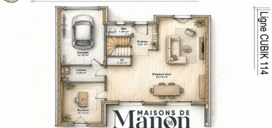 Maison neuve à , Alpes-de-Haute-Provence